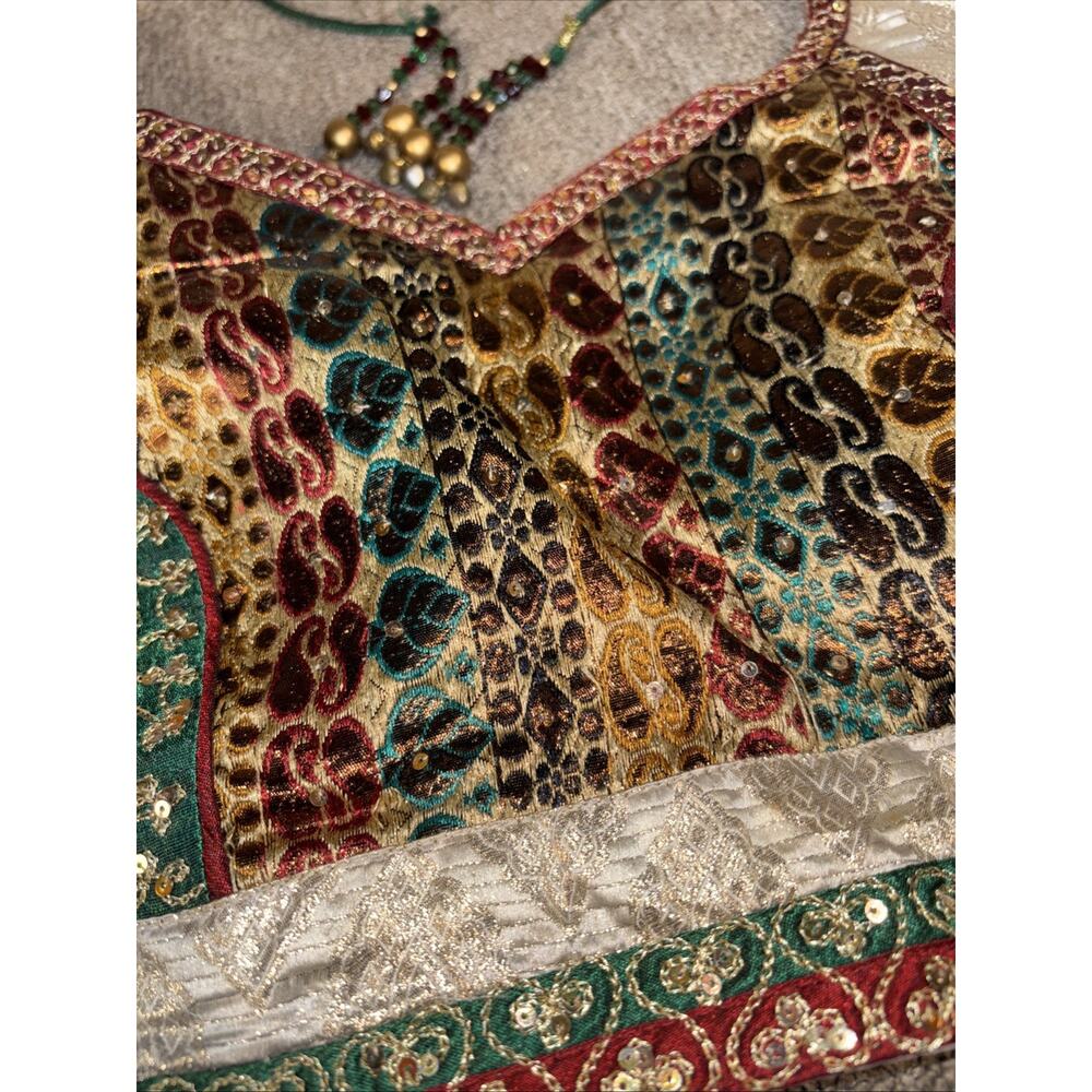 Saree Handmade Women’s Bundle 2 Tops Sequins Traditional Handmade - Picture 6 of 9